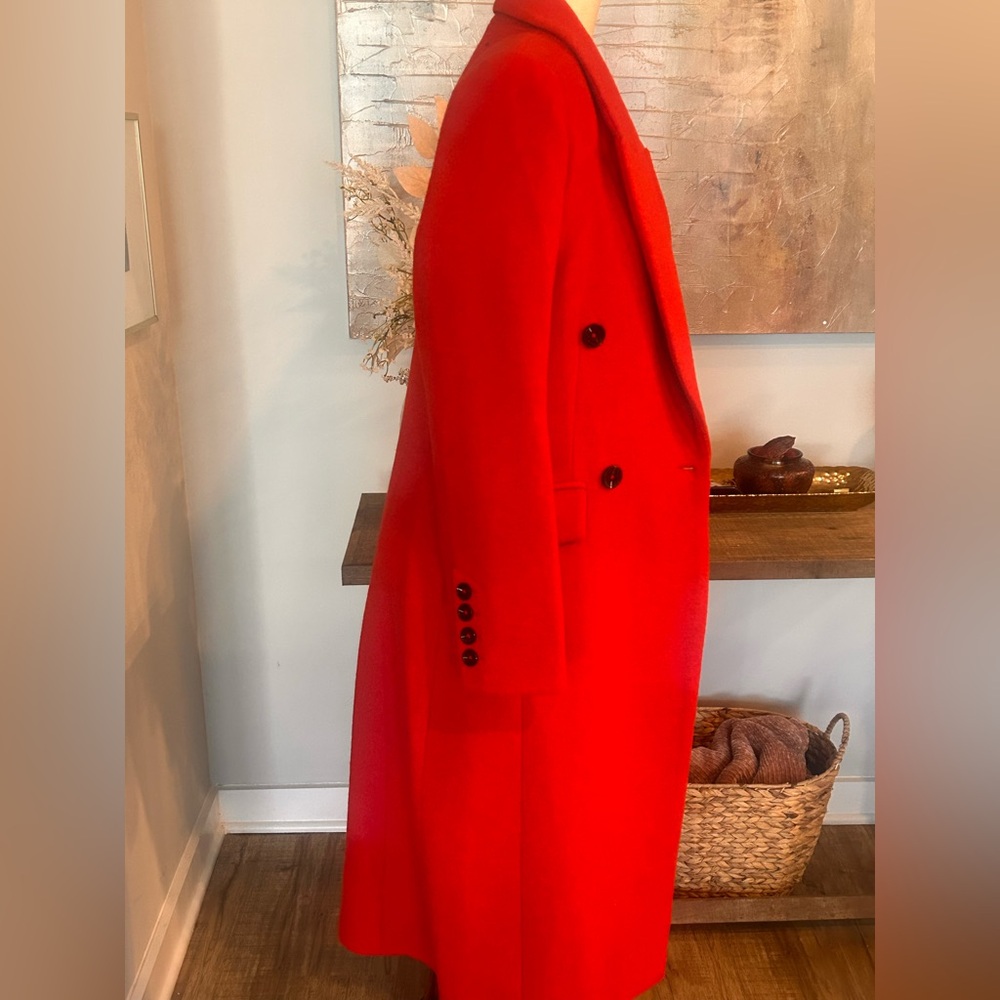‘Avec Les Filles’ Zara red Italian wool double breasted coat size M - Picture 8 of 11